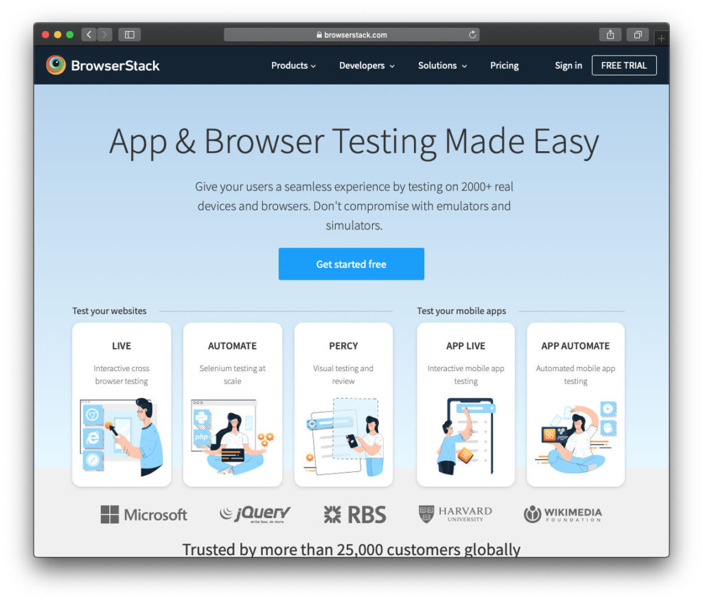 Browser Stack (kostenpflichtig)